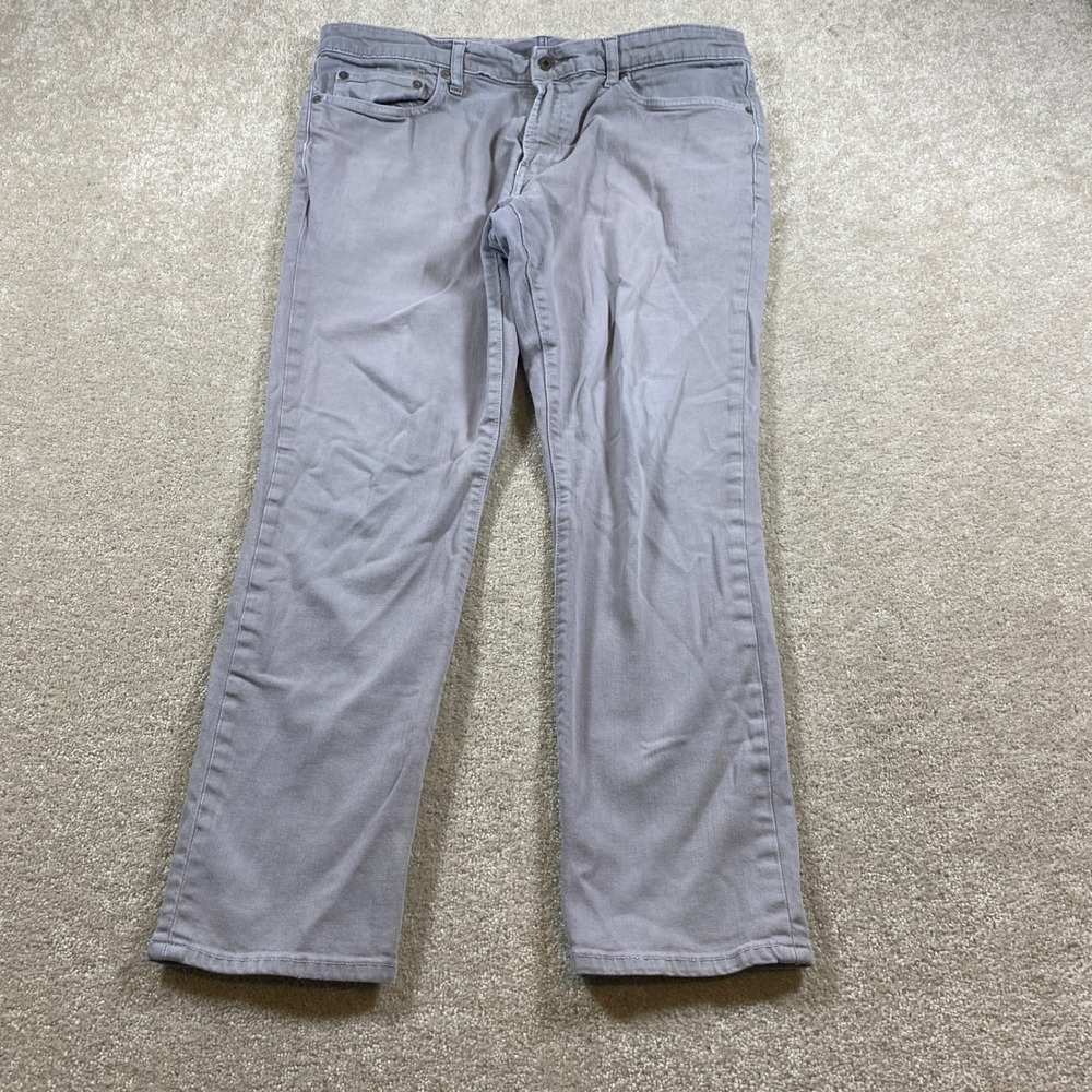 Bonobos Pants Mens 36x30 Gray Stretch Cotton Straight Leg 5-Pocket Casual
